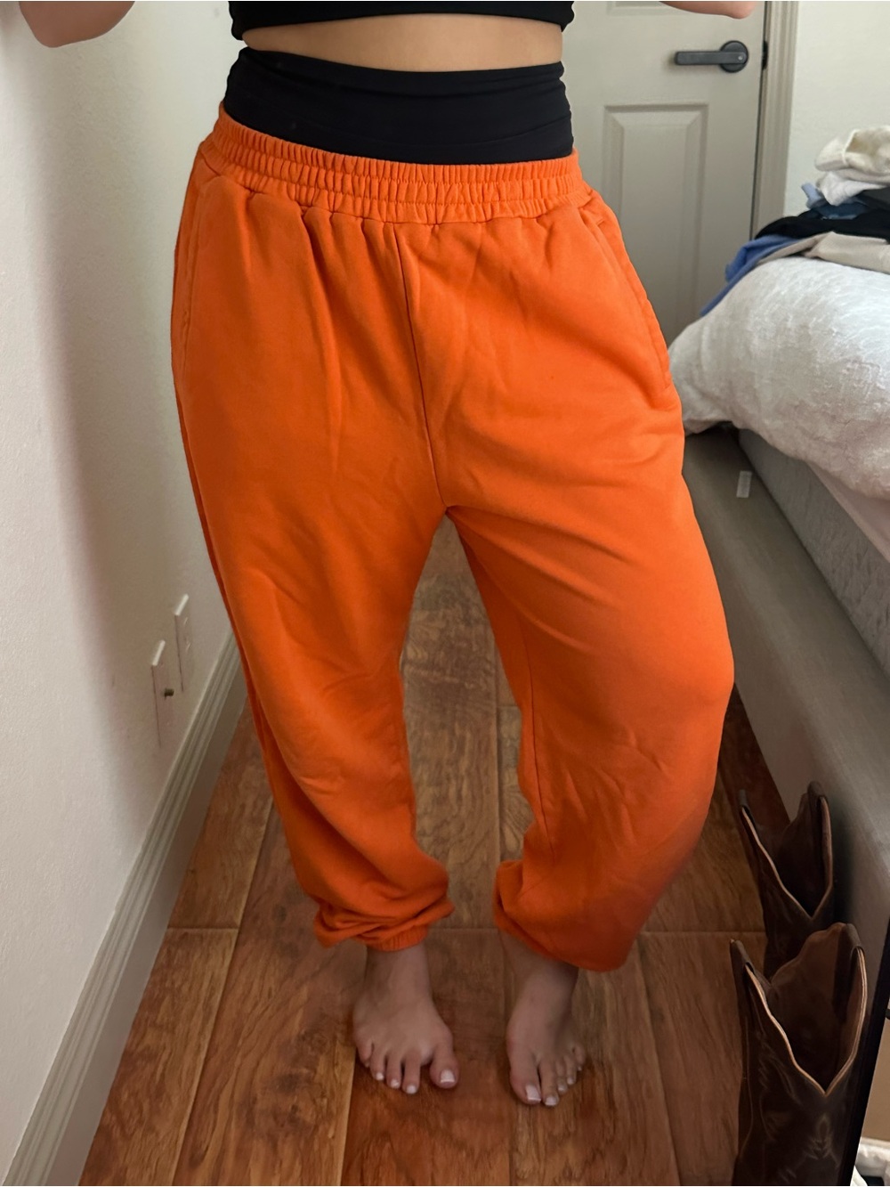 NAKED WARDROBE orange sweatpants